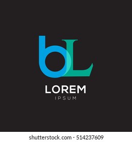 B & L Letter logo design vector element