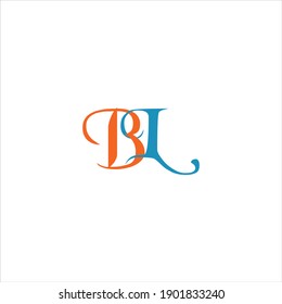 B L letter logo vector design on white color background. bl icon