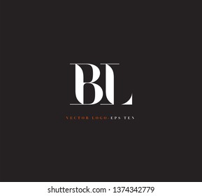 B L letters Joint logo icon vector template.