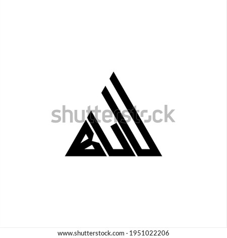 B L U letter logo creative design. BLU icon
