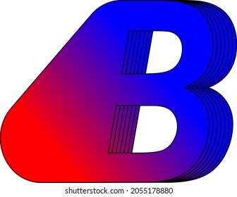 B Latter Design Vector Illustrator Gradient Stock Vector (Royalty Free ...