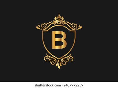 B latter logo design with nature beauty Premium Vector