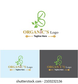 B latter for Organic  logo with Natural symbol  for all kinds of digital print, banner, poster, flyer, magazine, Id card, Business card 