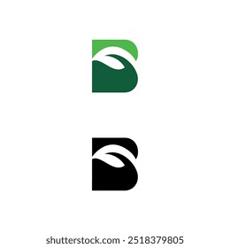 b leaf icon green and black logo