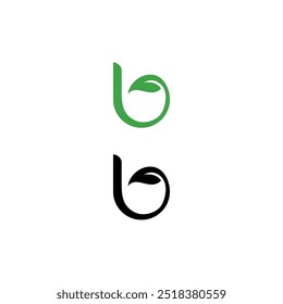 b leaf icon green and black logo