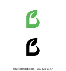 b leaf icon green and black logo