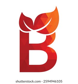 B LEAF logo design inspiration. Vector letter template design