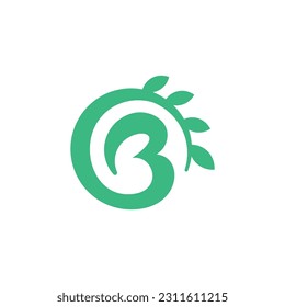 Vector de diseño de logotipo creativo de la naturaleza de la hoja B