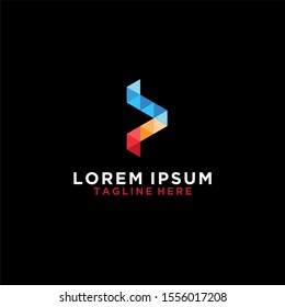B letter 2D modern logo design for modern company, brand, and everything. Looks good for digital and print use.