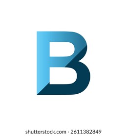B letter 3d vector illustration logo design. 3d background design.