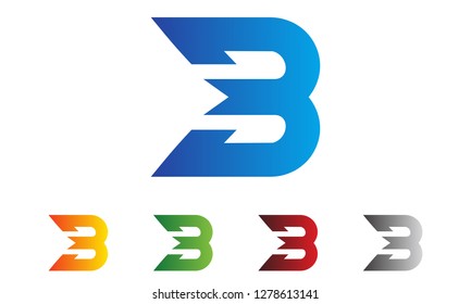 B Letter abstract logo design for business company