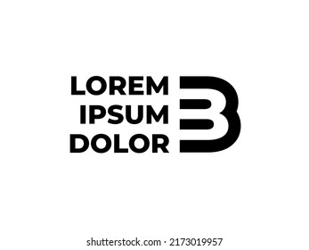 B letter abstract logo design vector