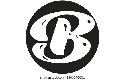 B letter Abstract logo template - circle B sign vector	