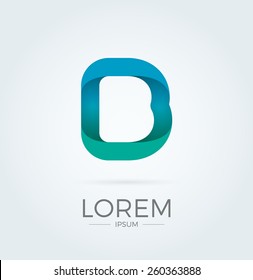 B Letter Abstract Vector Logo Design Template. Creative Typographic Concept Icon