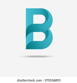 B Letter Abstract Vector Logo Design Template. Creative Typographic Concept Icon