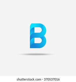 B Letter Abstract Vector Logo Design Template. Creative Typographic Concept Icon