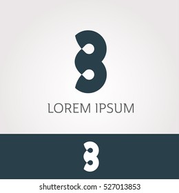 B Letter Abstract Vector Logo Design Template. Creative Typographic Concept Icon