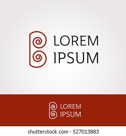 B Letter Abstract Vector Logo Design Template. Creative Typographic Concept Icon