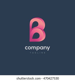 B Letter alphabet logo icon