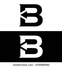 B letter with arrow Icon vector