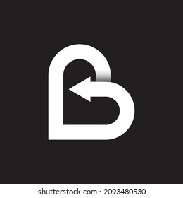 B letter arrow logo, B letter logo, arrow logo with B letter