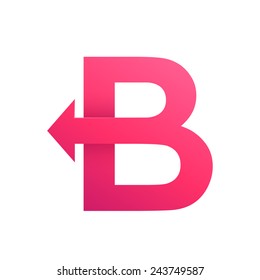 B letter arrow logo