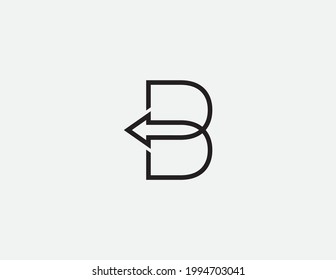 B Letter Arrow Logo Design Vector Stock Vector (Royalty Free ...