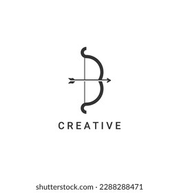 Pfeil-Logo-Design-Vorlage mit B-Buchstaben