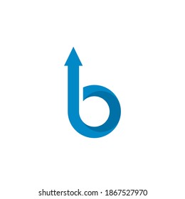 B letter with Arrows vector illustration icon Logo Template design