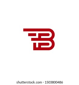 B letter with bar chart abstract Logo Template Design.