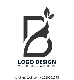 B Letter Beauty Logo Design Vector