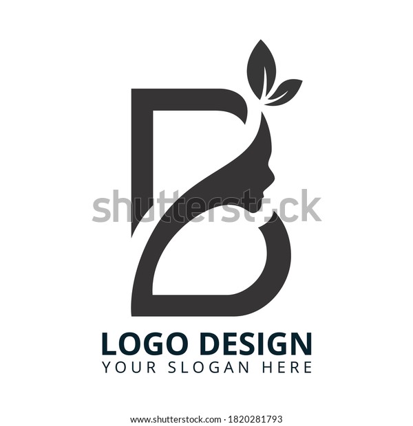 B Letter Beauty Logo Design Vector Stock Vector (Royalty Free) 1820281793