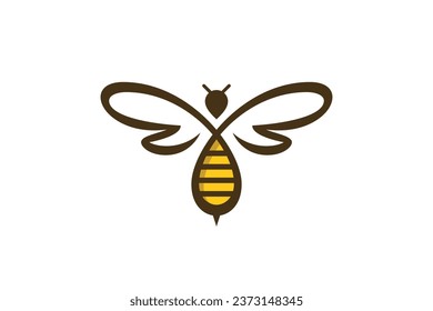B letter with bee logo in creative way