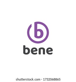 b Letter, Bene Logo Vector