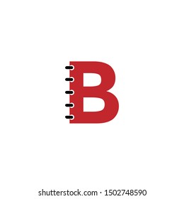 B letter Binder style. Creative binder design.