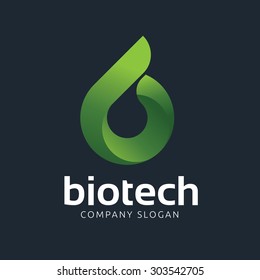 B letter, Biotechnology logo template