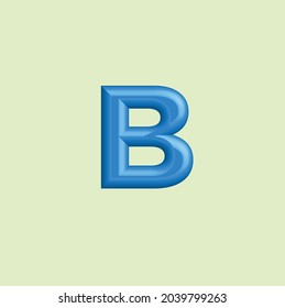 Letra B de color azul