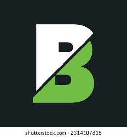 B letra negrita y plantilla moderna de logotipo. El tipo de letra B es profesional y memorable. Utilice colores de marca en el alfabeto. Carta "B" para crear una impresión rota. El logotipo B es sencillo.