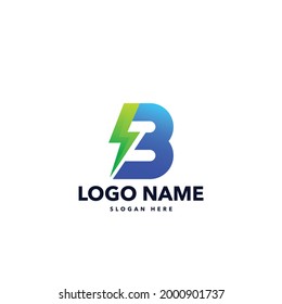 B letter bolt logo design