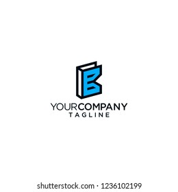 B letter Book initial logo vector icon