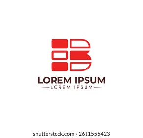 B letter brick vector logo design