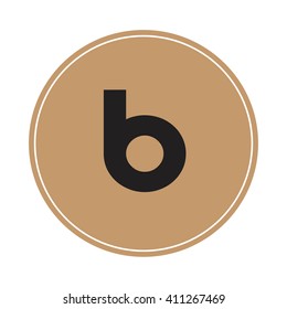 B Letter brown, Design identity in shape, Alphabet letter