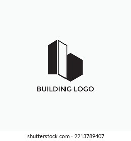 B Letter buildings logo vector image