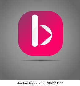 B letter button icon Design 8
