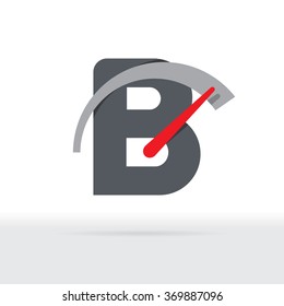 B Letter Car Speedometer, B Letter Meter Logo