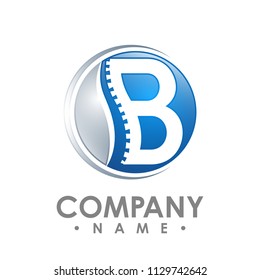 B letter chiropractic abstract vector logo design template. chiropractic Medicine, Healthcare design