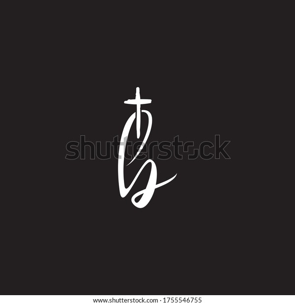 B Letter Christian Logo Design Black Stock Vector (Royalty Free) 1755546755