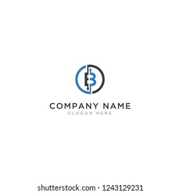 B letter with coin abstract Logo Template Design Vector, Emblem, Design Concept, Creative Symbol, Icon