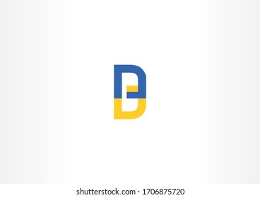 B letter with color concept logo design symbol