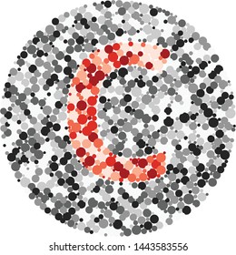 B letter color distributed circles dots illustration